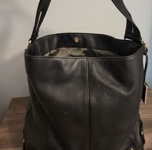 Vince Camuto black Leather Tote Bag